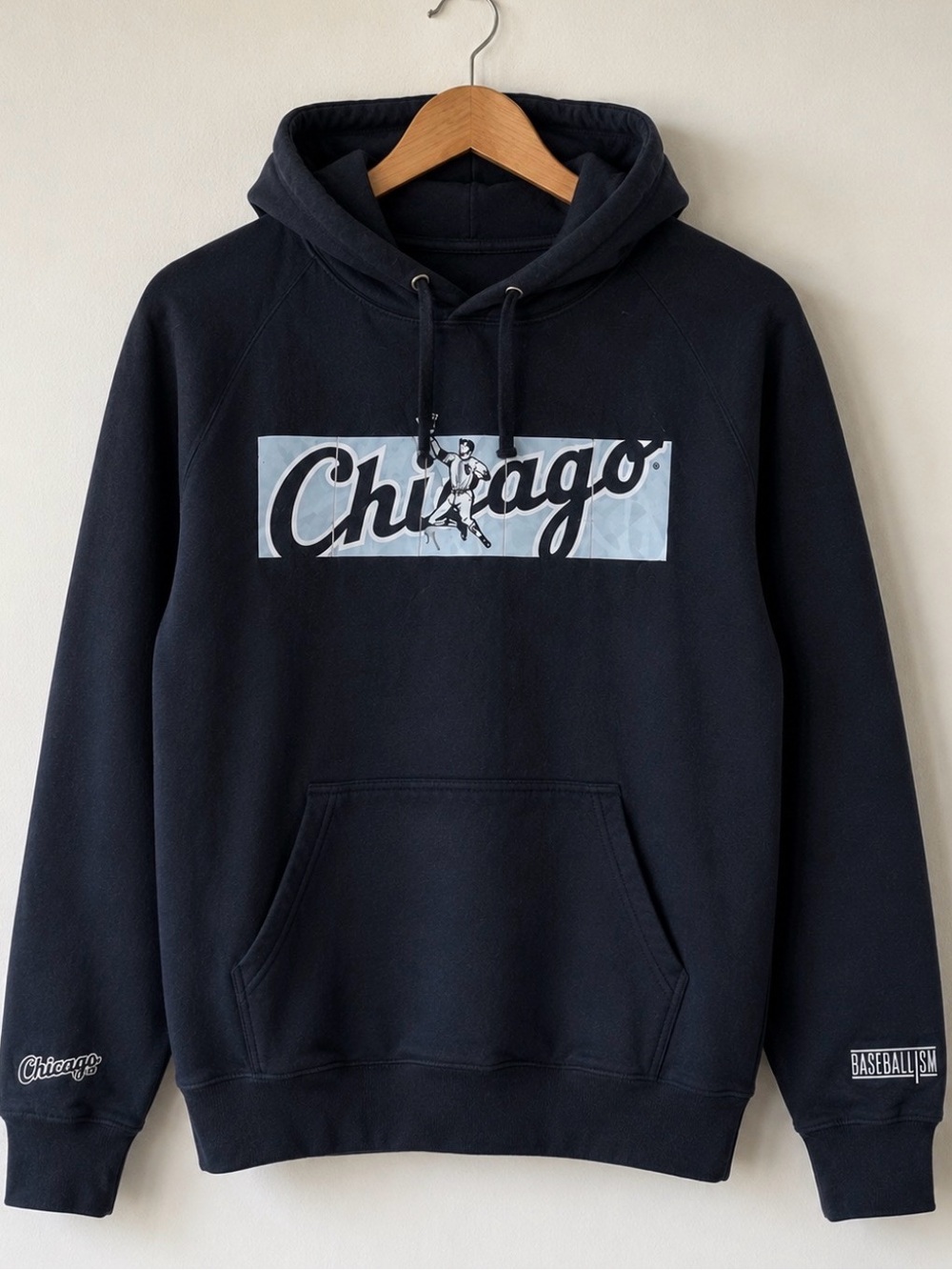 Basballism Chicago White Sox Graphic Pullover Hoodie - Black